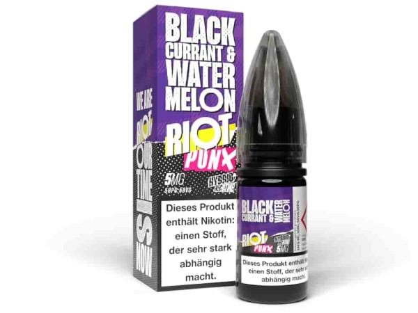 Riot Squad - PUNX -Blackcurrant & Watermelon - Hybrid Nikotinsalz Liquid 5mg