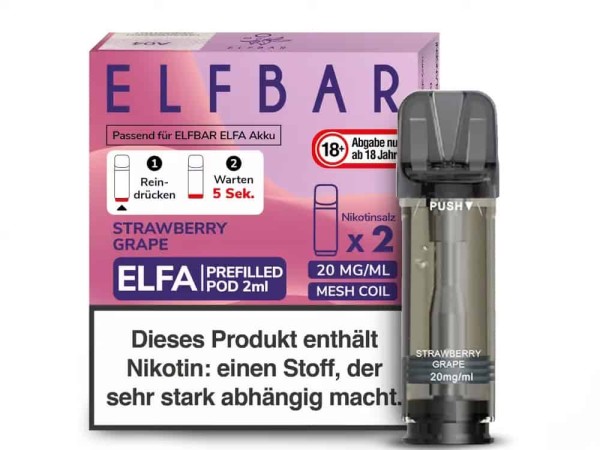 ELFBAR Elfa Pod Strawberry Grape 2er Pack