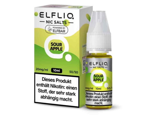 ELFLIQ - Sour Apple  NicSalt Liquid