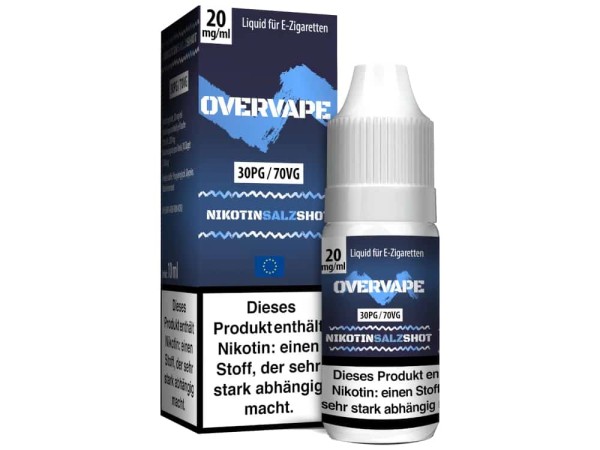 Overvape Nikotinsalz Shot 30 PG/70 VG 20mg 10ml